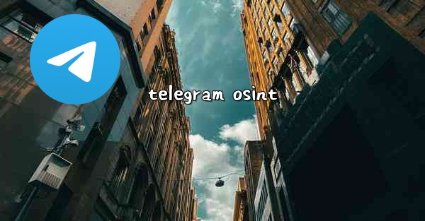 telegram osint