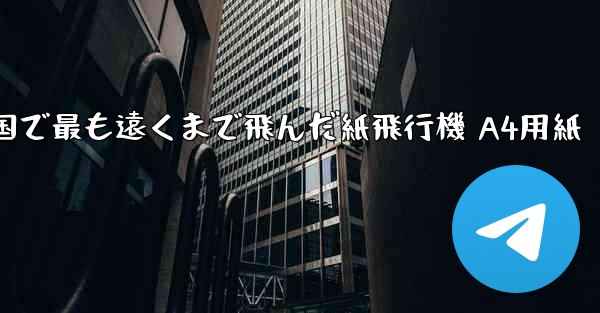 中国で最も遠くまで飛んだ紙飛行機 A4用紙