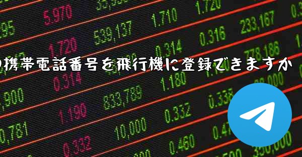 中国の携帯電話番号を飛行機に登録できますか