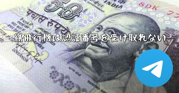 紙飛行機は認証番号を受け取れない