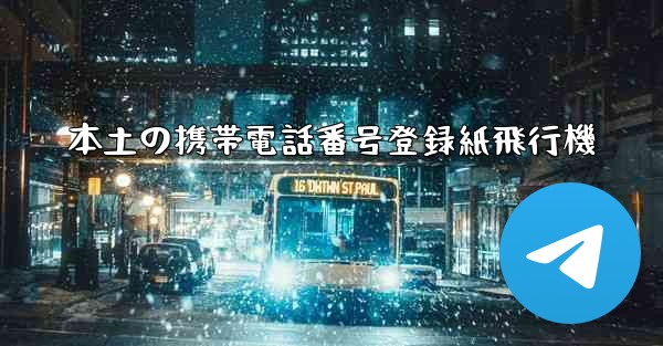 本土の携帯電話番号登録紙飛行機