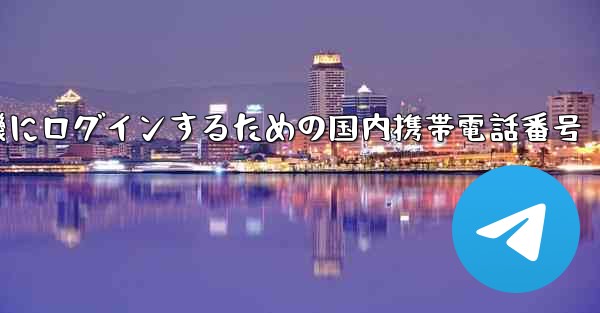 飛行機にログインするための国内携帯電話番号
