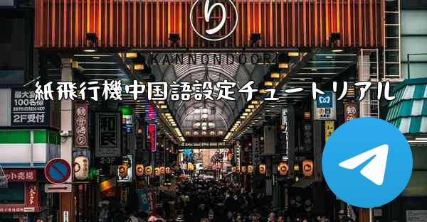 紙飛行機中国語設定チュートリアル