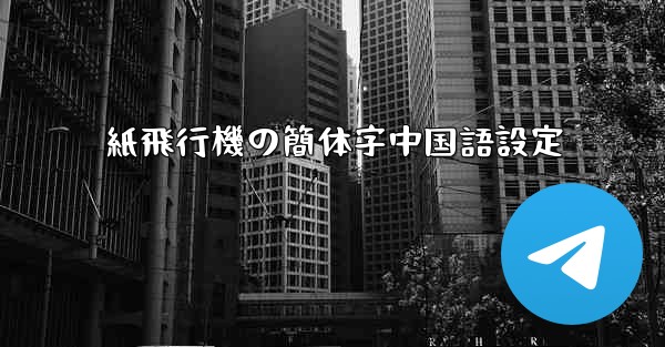 紙飛行機の簡体字中国語設定