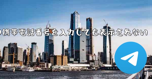 紙飛行機の携帯電話番号を入力しても表示されない