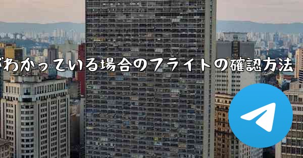 航空機の登録番号がわかっている場合のフライトの確認方法