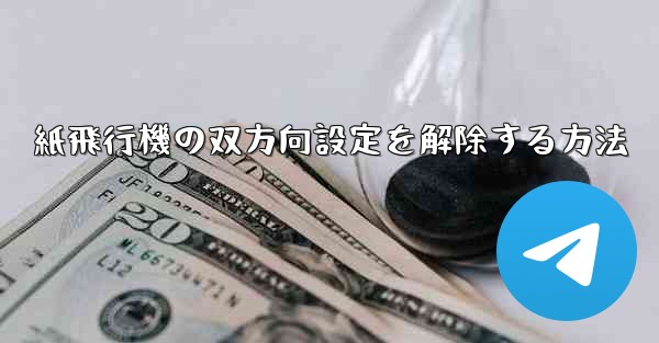 紙飛行機の双方向設定を解除する方法