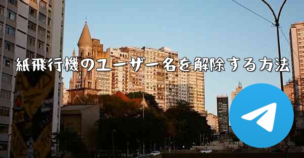 紙飛行機のユーザー名を解除する方法