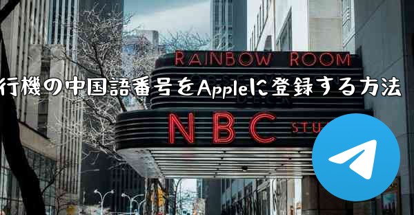 紙飛行機の中国語番号をAppleに登録する方法