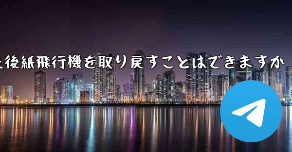 ログアウトした後紙飛行機を取り戻すことはできますか