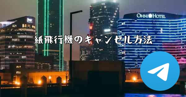 紙飛行機のキャンセル方法