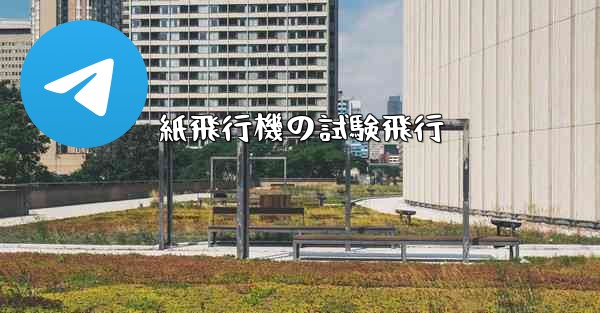 紙飛行機の試験飛行