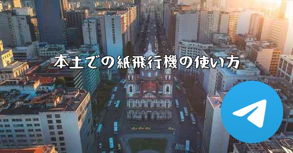 本土での紙飛行機の使い方