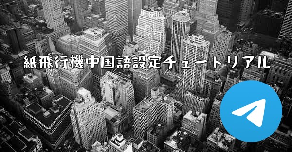紙飛行機中国語設定チュートリアル