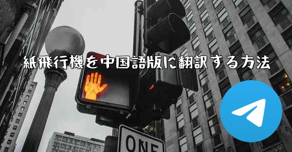 紙飛行機を中国語版に翻訳する方法