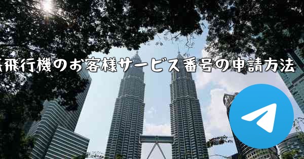 紙飛行機のお客様サービス番号の申請方法