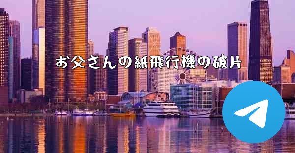 お父さんの紙飛行機の破片