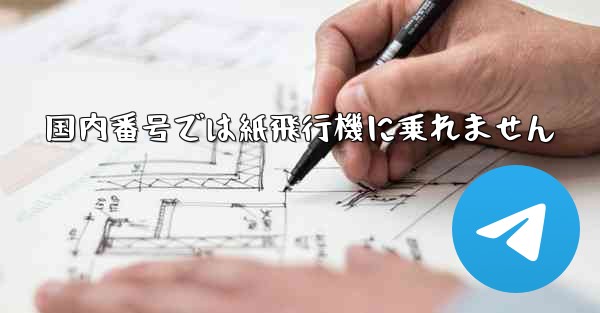 国内番号では紙飛行機に乗れません