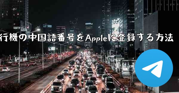 紙飛行機の中国語番号をAppleに登録する方法