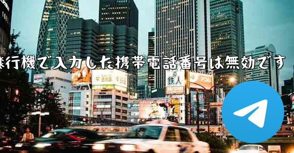 紙飛行機で入力した携帯電話番号は無効です