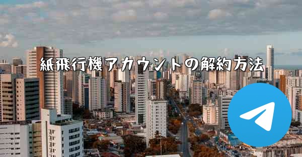 紙飛行機アカウントの解約方法