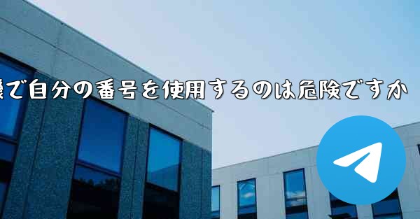 紙飛行機で自分の番号を使用するのは危険ですか