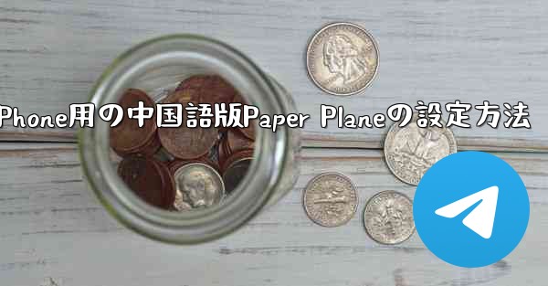 iPhone用の中国語版Paper Planeの設定方法