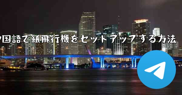中国語で紙飛行機をセットアップする方法