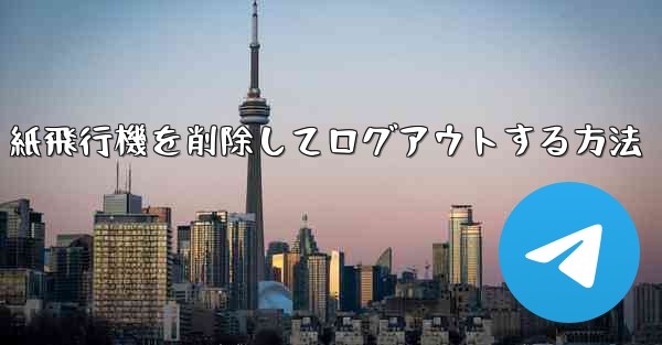 紙飛行機を削除してログアウトする方法