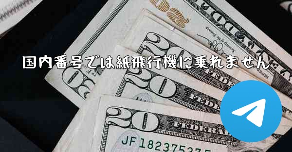 国内番号では紙飛行機に乗れません