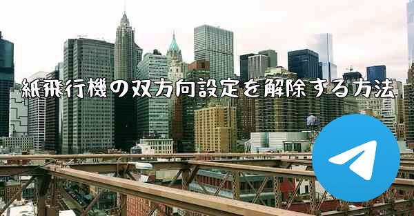 紙飛行機の双方向設定を解除する方法