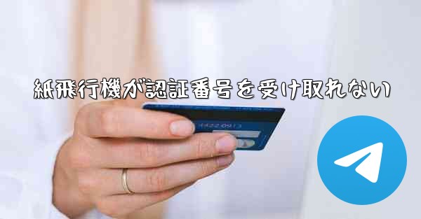 紙飛行機が認証番号を受け取れない