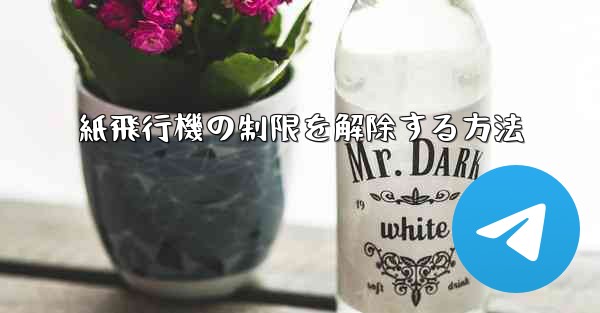 紙飛行機の制限を解除する方法