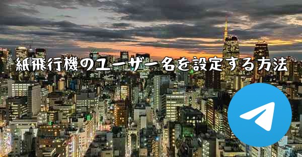 紙飛行機のユーザー名を設定する方法