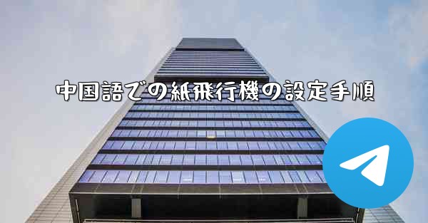 中国語での紙飛行機の設定手順