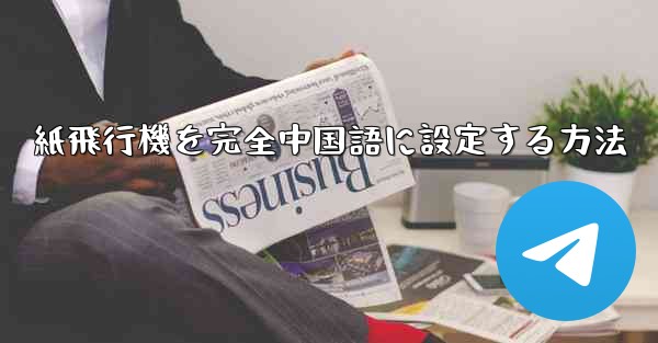 紙飛行機を完全中国語に設定する方法