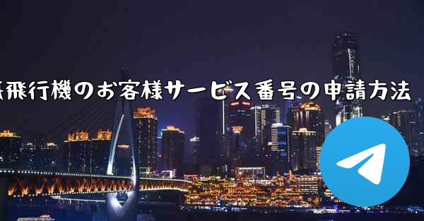紙飛行機のお客様サービス番号の申請方法