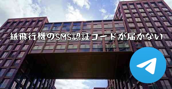 紙飛行機のSMS認証コードが届かない