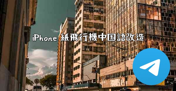 iPhone 紙飛行機中国語改造