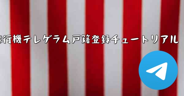 紙飛行機テレゲラム戸籍登録チュートリアル