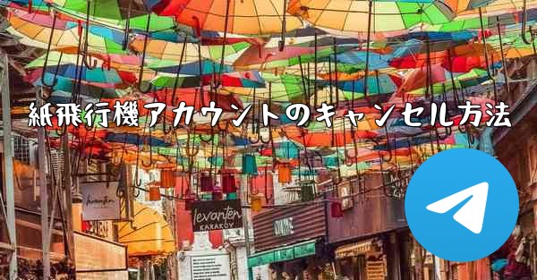 紙飛行機アカウントのキャンセル方法