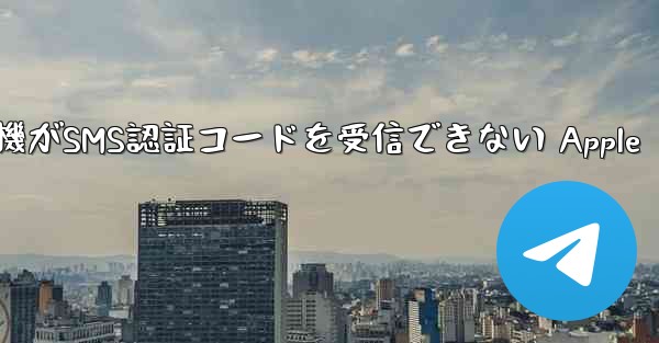 紙飛行機がSMS認証コードを受信できない Apple