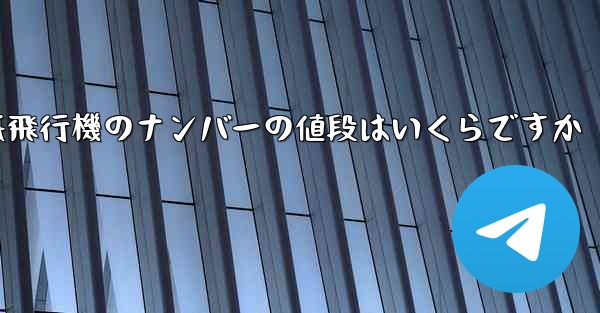 紙飛行機のナンバーの値段はいくらですか