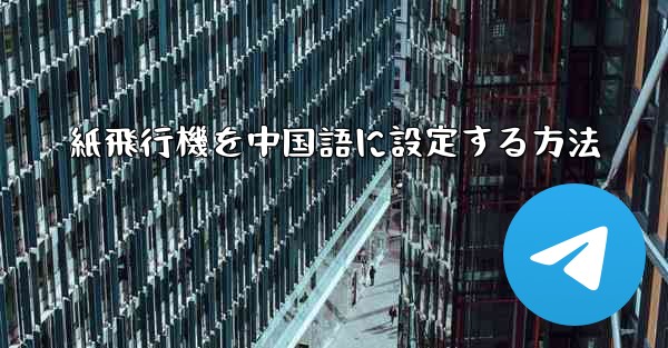 紙飛行機を中国語に設定する方法