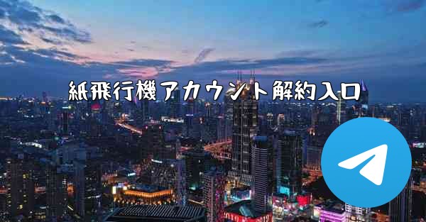 紙飛行機アカウント解約入口