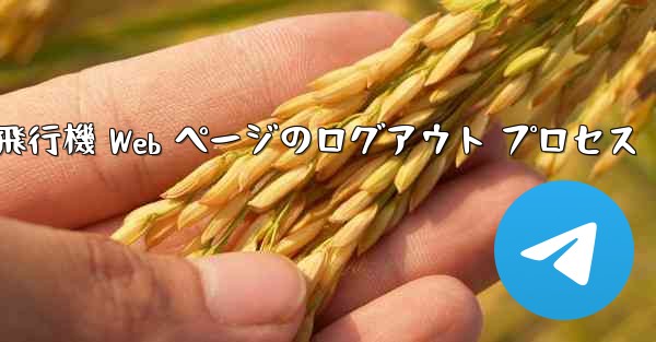 紙飛行機 Web ページのログアウト プロセス