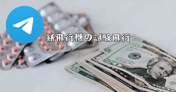 紙飛行機の試験飛行