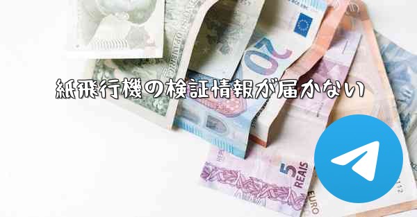 紙飛行機の検証情報が届かない