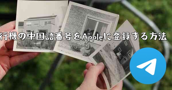 紙飛行機の中国語番号をAppleに登録する方法