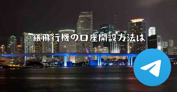 紙飛行機の口座開設方法は